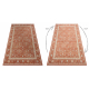 Covor de lana SOHO 477.27.LA300 OSTA - Romb, ramă geometrică natural teracotă / bej