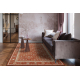 Covor de lana SOHO 477.27.LA300 OSTA - Romb, ramă geometrică natural teracotă / bej