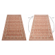 Alfombra de lana SOHO 477.08.LA300 OSTA Adorno, marco natural terracota / beige