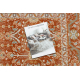 Tappeto in lana SOHO 477.08.LA300 OSTA Ornamento, cornice naturale terracotta / beige