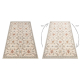 Alfombra de lana SOHO 477.07.LA100 OSTA - Flores, estructura, natural beige / azul