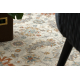 Wollteppich SOHO 477.07.LA100 OSTA - Blumen, Rahmen, natural beige / blau