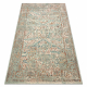 Alfombra de lana SOHO 477.04.LA400 OSTA - Ornamento, estructura, natural verde / beige