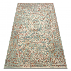 Ullmatta SOHO 477.04.LA400 OSTA - Ornament, ram, naturlig grön / beige