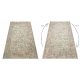 Alfombra de lana SOHO 477.04.LA400 OSTA - Ornamento, estructura, natural verde / beige