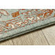 Alfombra de lana SOHO 477.04.LA400 OSTA - Ornamento, estructura, natural verde / beige
