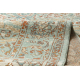 Alfombra de lana SOHO 477.04.LA400 OSTA - Ornamento, estructura, natural verde / beige