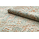 Alfombra de lana SOHO 477.04.LA400 OSTA - Ornamento, estructura, natural verde / beige
