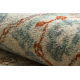 Alfombra de lana SOHO 477.04.LA400 OSTA - Ornamento, estructura, natural verde / beige