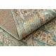 Alfombra de lana SOHO 477.04.LA400 OSTA - Ornamento, estructura, natural verde / beige