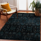 Tappeto di lana OMEGA KARAJA fiori blu scuro