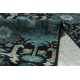 Wool carpet OMEGA KARAJA flowers dark blue