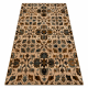 Wool carpet OMEGA AMALFI flowers kamel brown 