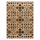 Wool carpet OMEGA AMALFI flowers kamel brown 