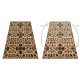 Wool carpet OMEGA AMALFI flowers kamel brown 