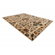 Wool carpet OMEGA AMALFI flowers kamel brown 