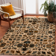Wool carpet OMEGA AMALFI flowers kamel brown 