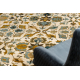 Tapis en laine OMEGA AMALFI fleurs kamel marron 