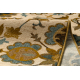 Wollteppich OMEGA AMALFI Blumen kamel braun 