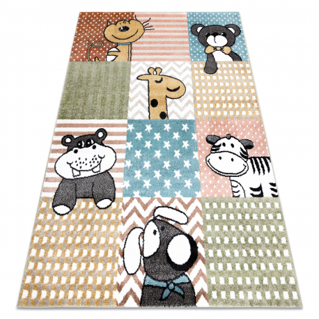 Teppich FUN Pets für Kinder, Tiere farbig multi - ZWEITKLASSIGES PRODUKT