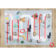 Tapis lavable BAMBINO 2160 Rues, village indien, animaux pour enfants, antidérapant gris - PRODUIT DE DEUXIÈME QUALITÉ