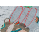 Tapis lavable BAMBINO 2160 Rues, village indien, animaux pour enfants, antidérapant gris - PRODUIT DE DEUXIÈME QUALITÉ