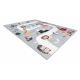 Tapis lavable BAMBINO 2160 Rues, village indien, animaux pour enfants, antidérapant gris - PRODUIT DE DEUXIÈME QUALITÉ