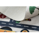 BAMBINO 2223 Tapete Estradas, carros para crianças antiderrapante creme - PRODUTO DE SEGUNDA GRAU