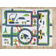 BAMBINO 2223 washing carpet Streets, cars for children anti-slip cream - SECOND-RATE PRODUCT