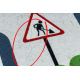 BAMBINO 2223 washing carpet Streets, cars for children anti-slip cream - SECOND-RATE PRODUCT