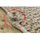 Wollteppich TAHAR 99005C beige - HANDGEWEBT Schlinge, uniform - ZWEITKLASSIGES PRODUKT