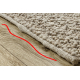 Wollteppich TAHAR 99005C beige - HANDGEWEBT Schlinge, uniform - ZWEITKLASSIGES PRODUKT