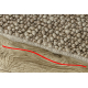 Wollteppich TAHAR 99005C beige - HANDGEWEBT Schlinge, uniform - ZWEITKLASSIGES PRODUKT