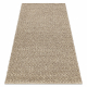 Wollteppich TAHAR 99005C beige - HANDGEWEBT Schlinge, uniform - ZWEITKLASSIGES PRODUKT