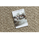Wollteppich TAHAR 99005C beige - HANDGEWEBT Schlinge, uniform - ZWEITKLASSIGES PRODUKT