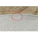 Teppich TIMO 5979 Kreis SISAL draussen Rahmen weiß - ZWEITKLASSIGES PRODUKT
