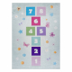 BAMBINO 1075 washing carpet hopscotch, numbers for children anti-slip - green - SECOND-RATE PRODUCT