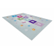 BAMBINO 1075 washing carpet hopscotch, numbers for children anti-slip - green - SECOND-RATE PRODUCT