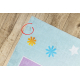 BAMBINO 1075 Waschteppich Himmel, Zahlen für Kinder Anti-Rutsch - grün - ZWEITKLASSIGES PRODUKT