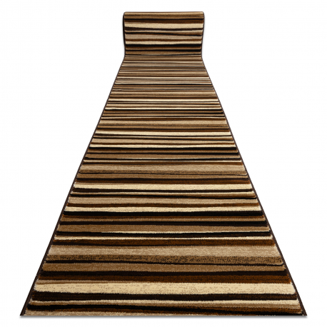 Alfombra de pasillo ROYAL 5374 ONDAS RAYAS beige / marrón