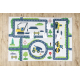 BAMBINO 2223 washing carpet Streets, cars for children anti-slip cream - SECOND-RATE PRODUCT