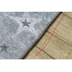 JUNIOR 51798.804 tapijt wasbaar Sterren voor kinderen antislip - grijs - TWEEDE-KLASSE PRODUCT