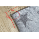 JUNIOR 51798.804 tapijt wasbaar Sterren voor kinderen antislip - grijs - TWEEDE-KLASSE PRODUCT