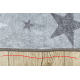JUNIOR 51798.804 tapijt wasbaar Sterren voor kinderen antislip - grijs - TWEEDE-KLASSE PRODUCT