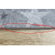 JUNIOR 51798.804 tapijt wasbaar Sterren voor kinderen antislip - grijs - TWEEDE-KLASSE PRODUCT