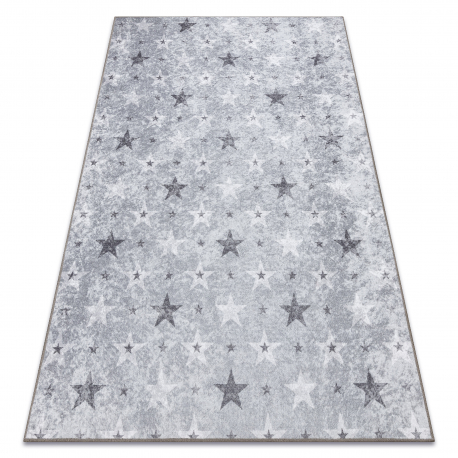 JUNIOR 51798.804 tapijt wasbaar Sterren voor kinderen antislip - grijs - TWEEDE-KLASSE PRODUCT