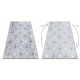 JUNIOR 51798.804 tapijt wasbaar Sterren voor kinderen antislip - grijs - TWEEDE-KLASSE PRODUCT