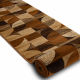 Tapis de couloir ROYAL H387 GÉOMÉTRIQUE marron / moutarde