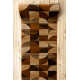 Tapis de couloir ROYAL H387 GÉOMÉTRIQUE marron / moutarde