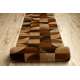 Tapis de couloir ROYAL H387 GÉOMÉTRIQUE marron / moutarde